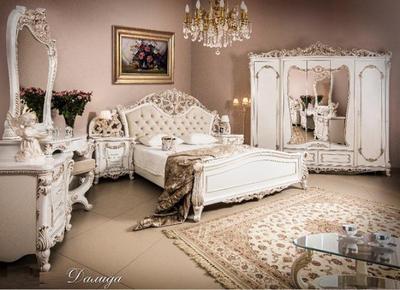 Спальный гарнитур Империя мебели Далида крем, караваджо, белый