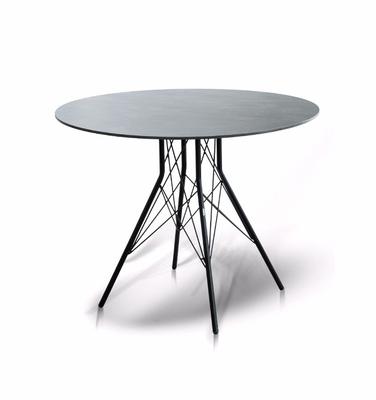 Стол 4SIS "Конте" интерьерный стол из HPL круглый Ø70см, цвет "серый гранит" арт. 3029-R70-SHT-TU2-1(TU24)