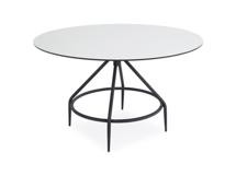 Стол 4SIS "Ницца" обеденный стол из HPL круглый Ø100см, цвет "молочный" арт. RC013-D100H75-NIC-white