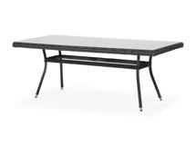 Стол 4SIS "Латте" плетеный стол из искусственного ротанга 200х90см, цвет графит арт. YH-T4766G-2 graphite