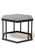 Стол 4SIS "Женева" интерьерный стол из HPL шестиугольный, D50, H35, цвет "серый гранит" арт. RC658-50-50-4sis