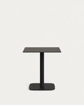 Стол La Forma (ех Julia Grup) Dina Уличный стол черный на черном металлическом основании 68 x 68 x 70 см арт. 177961