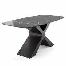 Стол Top concept Стол овальный Argus 180, керамика глянцевая, черный арт. 20794