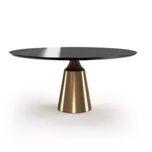 Стол Top concept Стол круглый Lucas 120, керамика глянцевая, черная арт. Н0000038686