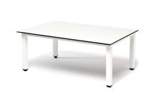 Стол журнальный 4SIS "Канны" журнальный столик из HPL 95х60, H40, каркас белый, цвет столешницы "молочный" арт. RC013-95-62-W4sis