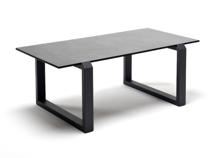 Стол журнальный 4SIS "Варадеро" журнальный стол из HPL 110х60 H43, каркас алюминий серый (RAL 7024), цвет столешницы "серый гранит" арт. RC658-110-60 H43-Al-VAR(Ral7024) -4sis