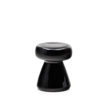 Столик La Forma (ех Julia Grup) Manya Приставной столик из черной керамики Ø 38 см арт. 192837