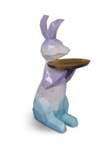 Столик MY iNTERNO MY-D121 Большая статуэтка - столик,  заяц с подносом для мелочей (сиреневый, голубой) арт. MY-D121