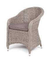 Стул 4SIS "Равенна" плетеное кресло из искусственного ротанга (гиацинт), цвет серый арт. YH-C1103W TW gray