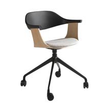 Стул Angel Cerda Офисный вращающийся стул 4130/DC-S200D из светло-серой ткани и пластика арт. 173664