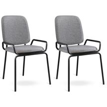 Стул LATITUDE Набор из 2 стульев ror, double frame, рогожка, черный /серый арт. RORCH2FRBKBSKGR-2