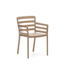 Стул La Forma (ех Julia Grup) Садовый стул Nariet из бежевого пластика арт. 151069