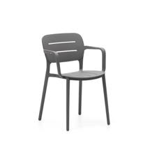 Стул La Forma (ех Julia Grup) Садовый стул Morella из серого пластика арт. 151073