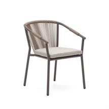 Стул La Forma (ех Julia Grup) Xelida Садовый стул из алюминия и коричневого шнура арт. 157313