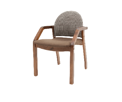 Стул ZiP-mebel Стул-кресло Джуно 2.0 орех/коричневый-гусиная лапка арт. Z112827W42