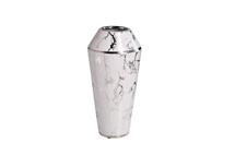Ваза Garda Decor 18H3296-WH Ваза керамическая белая с серым декором d14,5*30см арт. 18H3296-WH