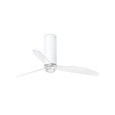 Вентилятор  Faro Потолочный вентилятор Tube Fan мат. белый/прозрачный 128 см арт. 104072