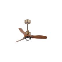 Вентилятор  Faro Потолочный вентилятор Just Fan LED золото/деревянный арт. 106780