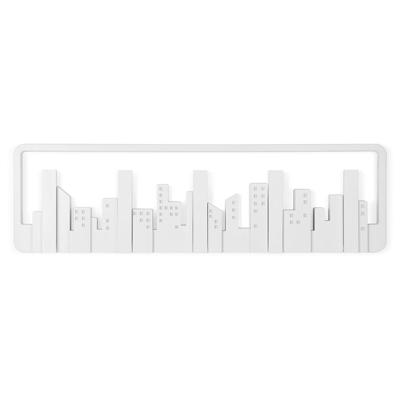 Вешалка Umbra Вешалка настенная skyline, 50 см, белая, 5 крючков арт. 318190-660