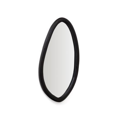 Зеркало La Forma (ех Julia Grup) Magrit Зеркало в раме из массива мунгура с черной отделкой Ø 60 x 110 см арт. 178176