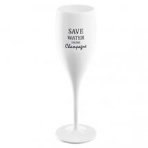 Бокал Koziol Бокал для шампанского cheers, no 1, save water drink champagne, superglas, 100 мл, белый арт. 3436525