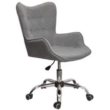 Кресло компьютерное AksHome Кресло поворотное Bella, серый, ткань арт. ZN-125875
