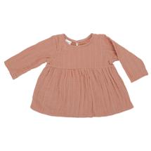 Одежда Tkano Платье с длинным рукавом из хлопкового муслина цвета пыльной розы из коллекции essential 3-4y арт. TK20-KIDS-DRL0009