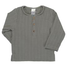 Одежда Tkano Рубашка из хлопкового муслина серого цвета из коллекции essential 12-18m арт. TK20-KIDS-SHI0006