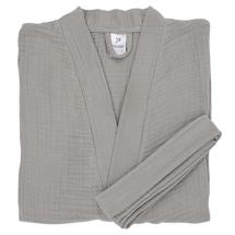 Одежда Tkano Халат из многослойного муслина серого цвета из коллекции essential, размер s арт. TK23-BR0007