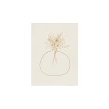 Постер La Forma (ех Julia Grup) Erley Принт на белой бумаге с вазой для цветов горчичного цвета 21 x 28 см арт. 163443