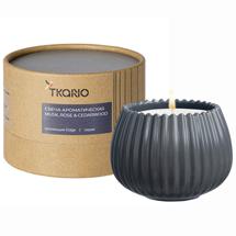 Свеча Tkano Свеча ароматическая musk, rose & cedarwood из коллекции edge, серый, 30 ч арт. TK23-ARO0032