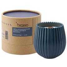 Свеча Tkano Свеча ароматическая с деревянным фитилём cypress, jasmine & patchouli из коллекции edge, синий, 60 ч арт. TK23-ARO0045