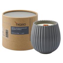 Свеча Tkano Свеча ароматическая с деревянным фитилём italian cypress из коллекции edge, серый, 60 ч арт. TK23-ARO0061
