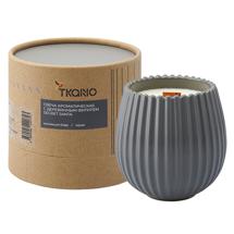 Свеча Tkano Свеча ароматическая с деревянным фитилём secret santa из коллекции edge, серый, 60 ч арт. TK23-ARO0070