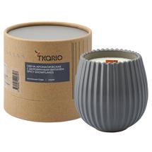 Свеча Tkano Свеча ароматическая с деревянным фитилём spicy snowflakes из коллекции edge, серый, 60 ч арт. TK23-ARO0072