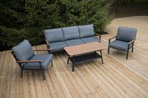 Абажур 4SIS "Крокус" лаунж-зона 5-местная из алюминия, цвет темно-серый арт. GFS4772-1D