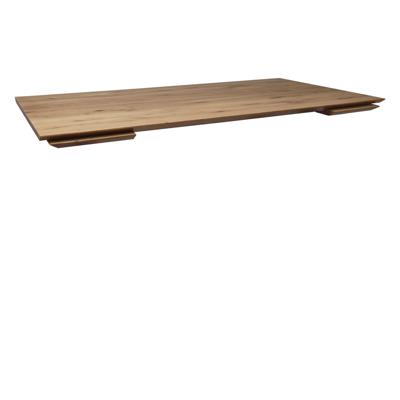 Аксессуар AksHome Столешница САНГАЙ раздвижной, 136(196)*80, дуб натуральный / рама черный арт. ZN-381542