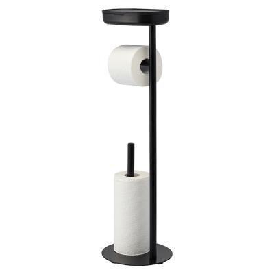 Аксессуар Bergenson Bjorn Держатель для туалетной бумаги с полочкой slim, черный арт. BB0000944