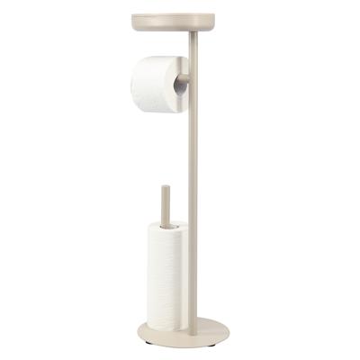 Аксессуар Bergenson Bjorn Держатель для туалетной бумаги с полочкой slim, светло-серый арт. BB0000946