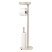 Аксессуар Bergenson Bjorn Держатель для туалетной бумаги с полочкой slim, светло-серый арт. BB0000946