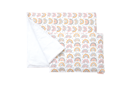 Аксессуар Ellipsefurniture Постельное бельё в детскую кроватку «Радуга» (белый, сатин) арт. ZN-406787
