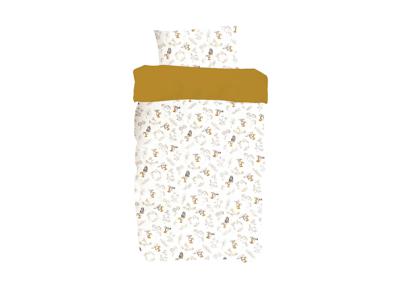 Аксессуар Ellipsefurniture Постельное бельё в детскую кроватку «Зайчики с грибами» (горчичный, сатин). Состав: наволочка 40*32 см, пододеяльник 90*110 см арт. TX02441933645