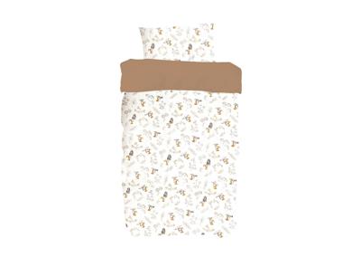 Аксессуар Ellipsefurniture Постельное бельё в детскую кроватку «Зайчики с грибами» (мокко, сатин). Состав: наволочка 40*32 см, пододеяльник 90*110 см арт. CLABBS01992199