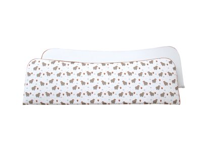 Аксессуар Ellipsefurniture Мягкие бортики для кроватки KIDI soft "Серые овечки" (кант, сатин) арт. TX02458150146