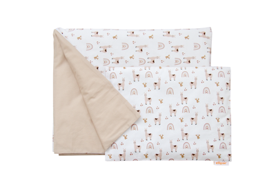 Аксессуар Ellipsefurniture Постельное бельё в детскую кроватку «Лама» (бежевый, сатин). Состав: наволочка 40*32 см, пододеяльник 90*110 см арт. TX02441940345