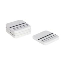 Аксессуар La Forma (ех Julia Grup) Набор из 4 подставок Tahina из белого мрамора с черными полосами арт. 106384