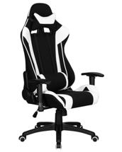 Арка DOBRIN Кресло игровое DOBRIN DALLAS, черно-белая ткань арт. LMR-131B_P_TT-black-white