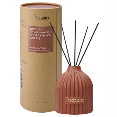 Аромат Tkano Диффузор ароматический vetiver & black cypress из коллекции edge, 200 мл, терракотовый арт. TK23-DIF0029