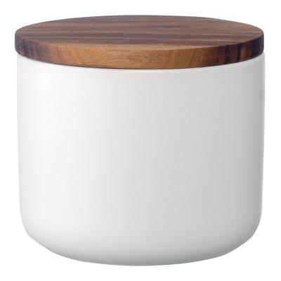 Банка ЯЯЯ Банка для хранения керамическая, 350 мл, белая арт. KK-CR350W