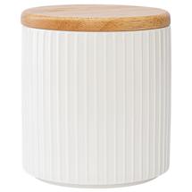 Банка ЯЯЯ Банка для хранения с крышкой из каучукового дерева soft ripples, dual glazing, 750 мл арт. LJ000019